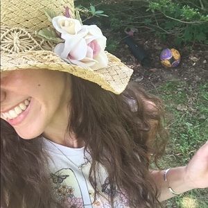 VINTAGE STRAW HIPPIE HAT